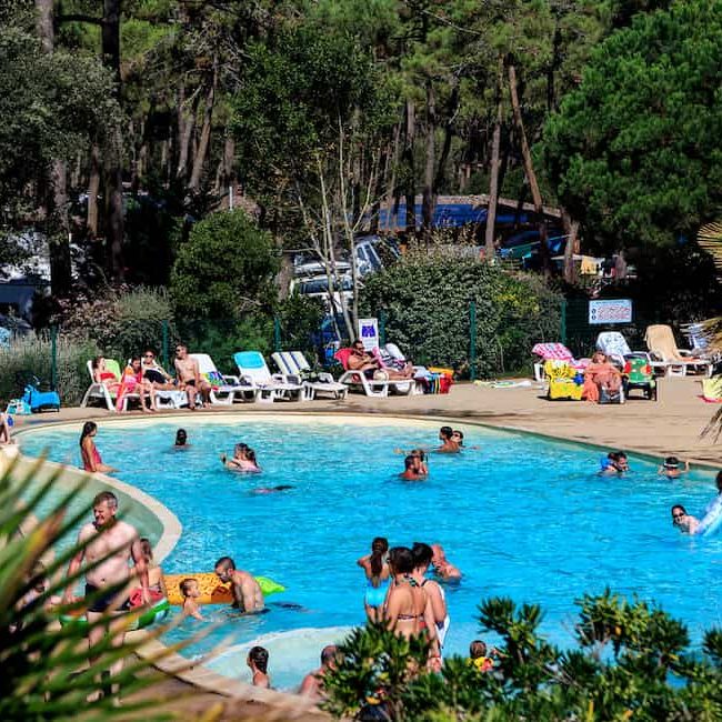 camping near Bordeaux with heated swimming pool at camping la côte d'argent in Hourtin